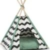 Beeztees Kioni Tipi Tent - Kattenhuis - Zwart/Wit - 50x50x70 Cm 2 Beeztees Kioni Tipi Tent - Kattenhuis - Zwart/Wit - 50x50x70 Cm -Kattenbenodigdheden Winkel 1003x1200
