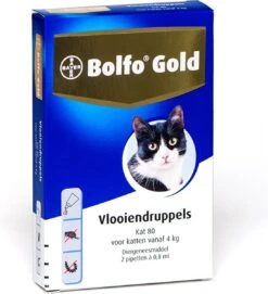 Bayer Bolfo Gold 40 Anti Vlooienmiddel - Kat - 0 Tot 4 Kg - 4 Pipetten -Kattenbenodigdheden Winkel 1095x1200