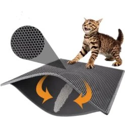 Merkloos Kattenbakmat - Grit Opvanger - 45 X 60 - Waterdicht - Kattenmat Met Filter - Kattenbak Accessoires - Kat Benodigheden - Cat Litter Mat - Dubbele Laag -Kattenbenodigdheden Winkel 1101x1200 3