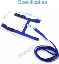 Kattentuigje Met Looplijn Kattenharnas Katten Riem Met Looplijn Kat Verstelbaar - Blauw -Kattenbenodigdheden Winkel 1111x1200 3