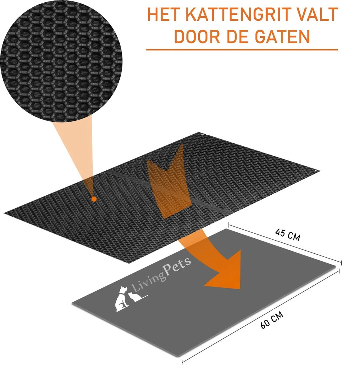 Lavida Home - Kattenbakmat - Grit Opvanger - 45 X 60 Cm - Dubbele Laag & Waterdicht - Katten Mat - Katten Mat Met Opvangruimte Voor Grit - Katten Mat - Kat Benodigdheden - Kitten - Gritmat Voor Poes - Grijs 8 Lavida Home - Kattenbakmat - Grit Opvanger - 45 X 60 Cm - Dubbele Laag & Waterdicht - Katten Mat - Katten Mat Met Opvangruimte Voor Grit - Katten Mat - Kat Benodigdheden - Kitten - Gritmat Voor Poes - Grijs - Afbeelding 6