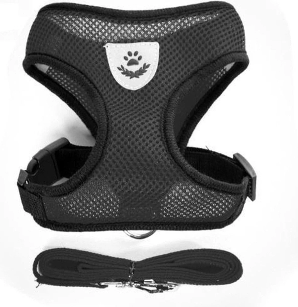 Merkloos Kattentuigje Met Looplijn | Zwart Kattenharnas| Easy Step In | Kattenriem | Kattenlijn | Kattentuig | Maat M 4 Merkloos Kattentuigje Met Looplijn | Zwart Kattenharnas| Easy Step In | Kattenriem | Kattenlijn | Kattentuig | Maat M - Afbeelding 2