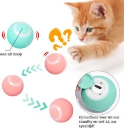 Otiume Slimme Katten Speeltje - Interactieve Zelf Rollende Bal Voor Katten - Kattenspeeltjes - USB Oplaadbaar- Turquoise -Kattenbenodigdheden Winkel 1167x1200 7