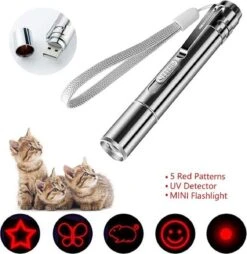 Merkloos Laserpen - Daily Accessoires - USB Oplaadbaar - Kattenspeeltjes - Laserlampje - 7 Verschillende Standen - RVS Zilver - Zaklamp - UV Lamp – Kattenspeelgoed -Kattenbenodigdheden Winkel 1167x1200 8