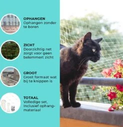 Kattennet Premium - 600 X 300 CM - Kattennet Voor Balkon - Transparant - Balkon Net - Makkelijk Te Monteren 13 Kattennet Premium - 600 X 300 CM - Kattennet Voor Balkon - Transparant - Balkon Net - Makkelijk Te Monteren -Kattenbenodigdheden Winkel 1168x1200 1