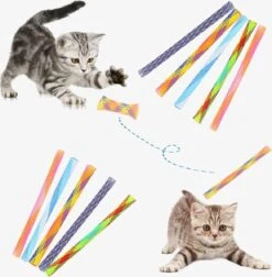Merkloos Katten Boinks Springveren (10 Stuks) - Kattenspeelgoed – Kattenspeeltjes - Speelgoed Voor Katten Veertjes - Kitten Speeltjes Springveertjes – Kattenveertjes - Kat Speeltje Springveer | Diverse Kleuren