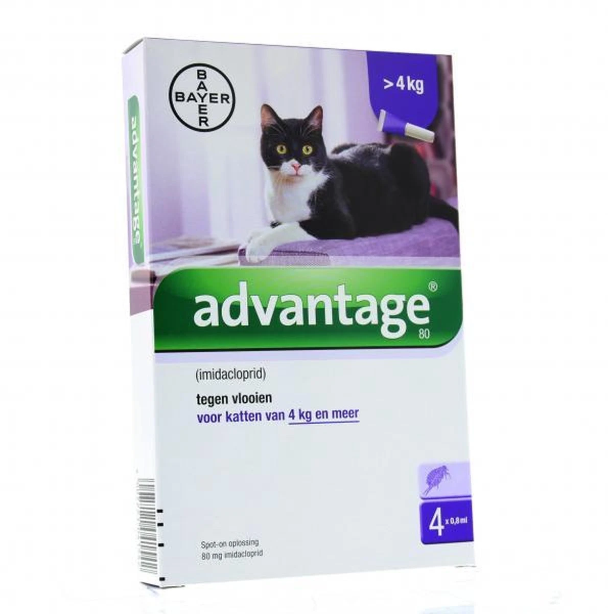 Advantage 80 Vlooiendruppelsl Kat Vanaf 4 Kg - 4 Pipetten 5 Advantage 80 Vlooiendruppelsl Kat Vanaf 4 Kg - 4 Pipetten - Afbeelding 3