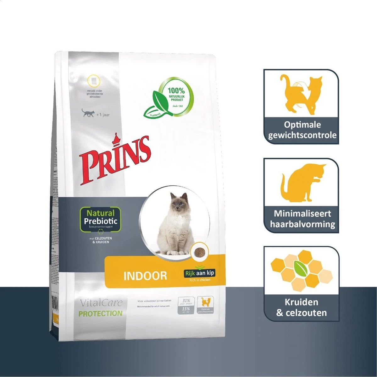 Prins VitalCare Protection Indoor Kattenvoer 5 Kg 4 Prins VitalCare Protection Indoor Kattenvoer 5 Kg - Afbeelding 2