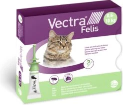 VECTRA Felis - Vlooiendruppels - Voor Katten 0.6 T/m 10 Kg - 3 Pipetten -Kattenbenodigdheden Winkel 1200x1023