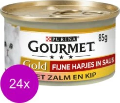Gourmet Gold Fijne Hapjes - Kattenvoer Natvoer - Zalm & Kip - 24 X 85 Gr -Kattenbenodigdheden Winkel 1200x1025 6