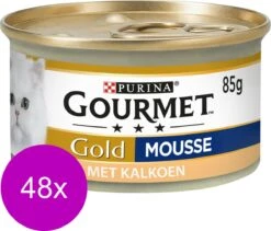 Merkloos Gourmet Gold Mousse Kalkoen - Kattenvoer - 48 X 85 G -Kattenbenodigdheden Winkel 1200x1025 7