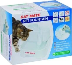 Cat Mate - Waterfontein Kat - Kattenfontein - Drinkfontein Kat - Fluisterstil - Poezen Fontein - Dieren Drinkbakken - Honden Fontein - 2 L -Kattenbenodigdheden Winkel 1200x1081
