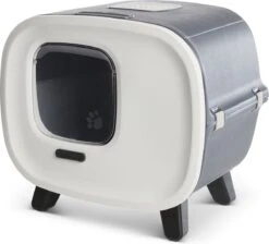 Savic Kattenbak Mira Deluxe Antraciet / Wit 56x45x50,5 Cm -Kattenbenodigdheden Winkel 1200x1086