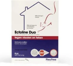 Flea Free Ectoline Duo Kat - Tegen Vlooien En Teken - 2 Pipetten -Kattenbenodigdheden Winkel 1200x1087