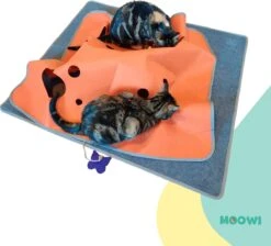 Moowi - Katten Speel Kleed – Kattentunnel – Hide And Seek Spel – Deken Kat – Kattenspeelgoed – Speelmat Katten Grijs – Incl. 2 Sisal Ballen En Verenspeeltje -Kattenbenodigdheden Winkel 1200x1089 1