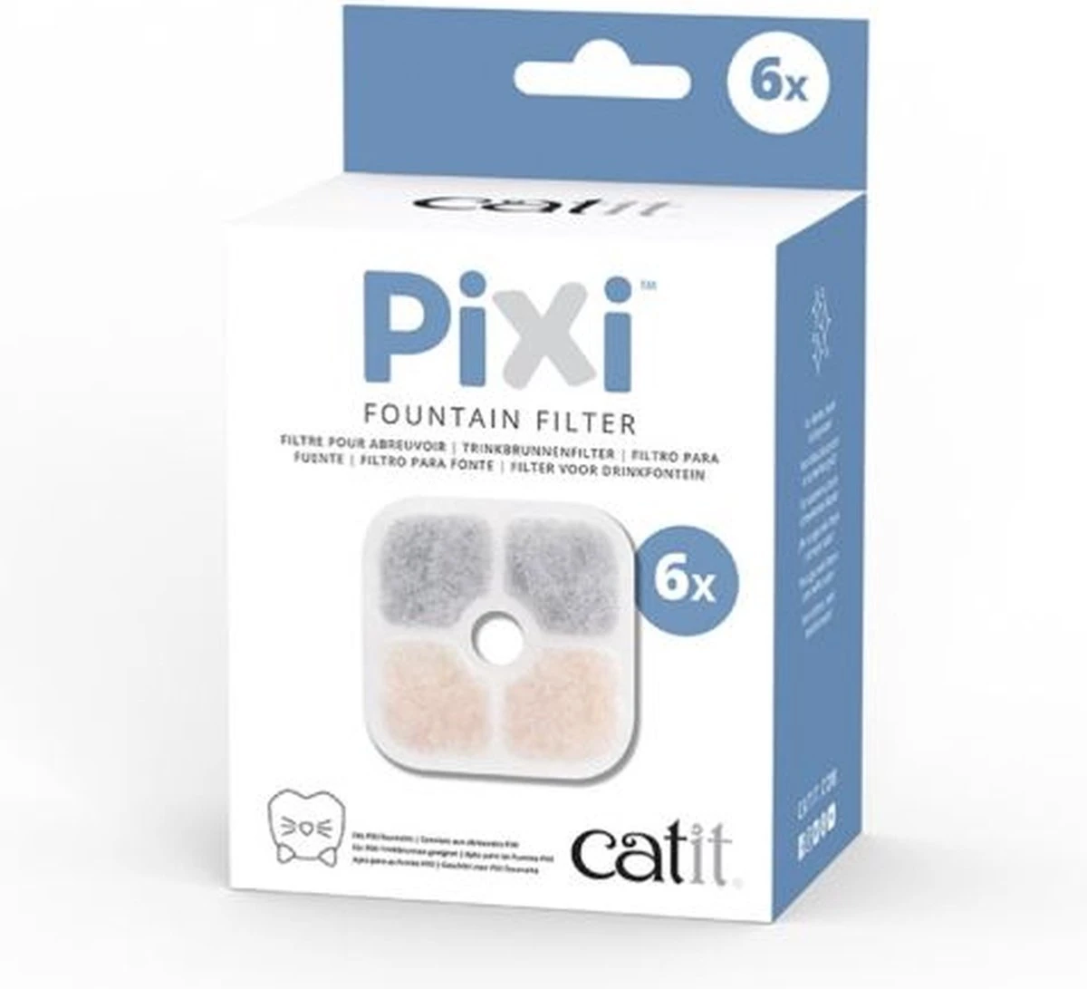 Catit Pixi Fountain Filter Cartridge - Kattendrinkbak - 6 Stuks 8 Catit Pixi Fountain Filter Cartridge - Kattendrinkbak - 6 Stuks - Afbeelding 6
