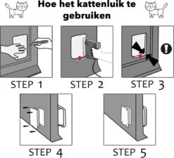 DOWO® - Kattenklep - Kattenluik - Kattenluikje - 4-weg Huisdierklep, Eenvoudige Installatie Kattendeur Huisdierendeur Aan De Muur, Houten Deur, Upvc Binnendeur, Baksteenwanden, Houten Deuren (M - Buitenmaat 20x22 Cm) 15 DOWO® - Kattenklep - Kattenluik - Kattenluikje - 4-weg Huisdierklep, Eenvoudige Installatie Kattendeur Huisdierendeur Aan De Muur, Houten Deur, Upvc Binnendeur, Baksteenwanden, Houten Deuren (M - Buitenmaat 20x22 Cm) -Kattenbenodigdheden Winkel 1200x1092 2