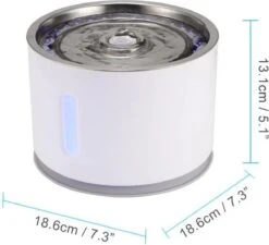 Merkloos Drinkfontein Voor Hond En Kat - RVS Waterbak - Dieren Drinkbak - Vers Water Fontein - Drinkfontein Katten- 3 Standen - 2.4 Liter - Incl. 1 Koolstoffilter -Kattenbenodigdheden Winkel 1200x1092