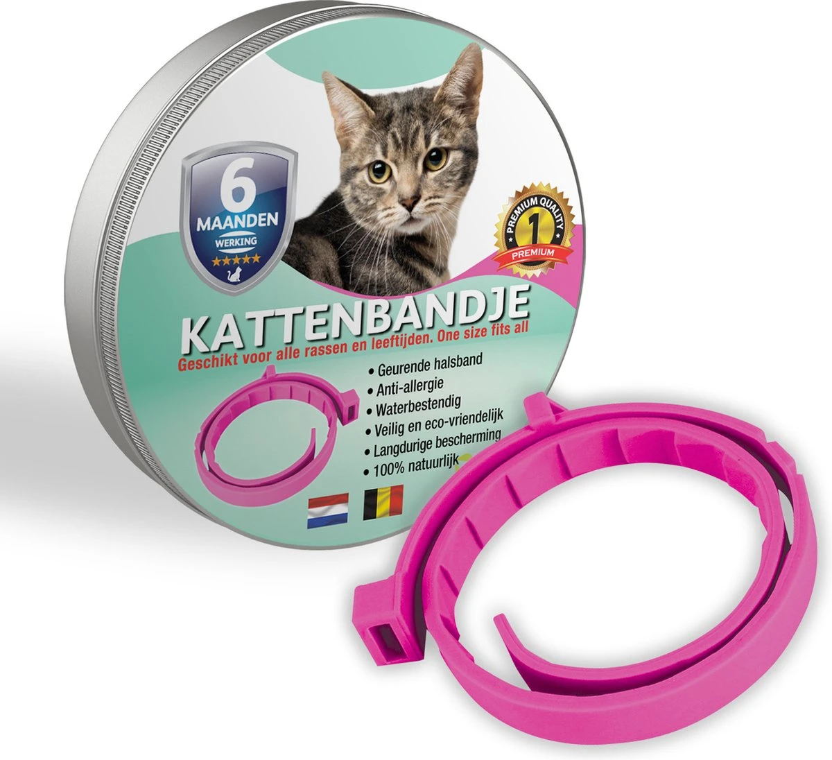100% Biologische Vlooienband - Katten - Roze - Zonder Fipronil, Flumetrine, Imidaclorid Of Diazinon - Vlooien En Teken - Milieuvriendelijk - Kattenbandje 3 100% Biologische Vlooienband - Katten - Roze - Zonder Fipronil, Flumetrine, Imidaclorid Of Diazinon - Vlooien En Teken - Milieuvriendelijk - Kattenbandje