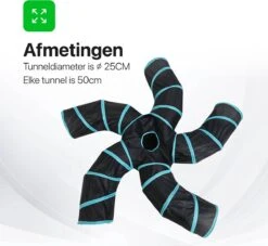 Tavaro Kattentunnel 5 Gangen - Met Speelbal - Kattenspeelgoed - Zwart / Blauw -Kattenbenodigdheden Winkel 1200x1102 1