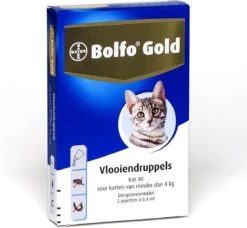 Bayer Bolfo Gold 40 Anti Vlooienmiddel - Kat - 0 Tot 4 Kg - 2 Pipetten -Kattenbenodigdheden Winkel 1200x1107