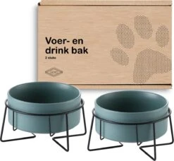 GIZMO 2x Voerbak Kat - 400 Ml - Groen - Keramische Drink- & Voerbakken Met Standaard - 13 Cm - 2 Stuks 23 GIZMO 2x Voerbak Kat - 400 Ml - Groen - Keramische Drink- & Voerbakken Met Standaard - 13 Cm - 2 Stuks -Kattenbenodigdheden Winkel 1200x1109 1