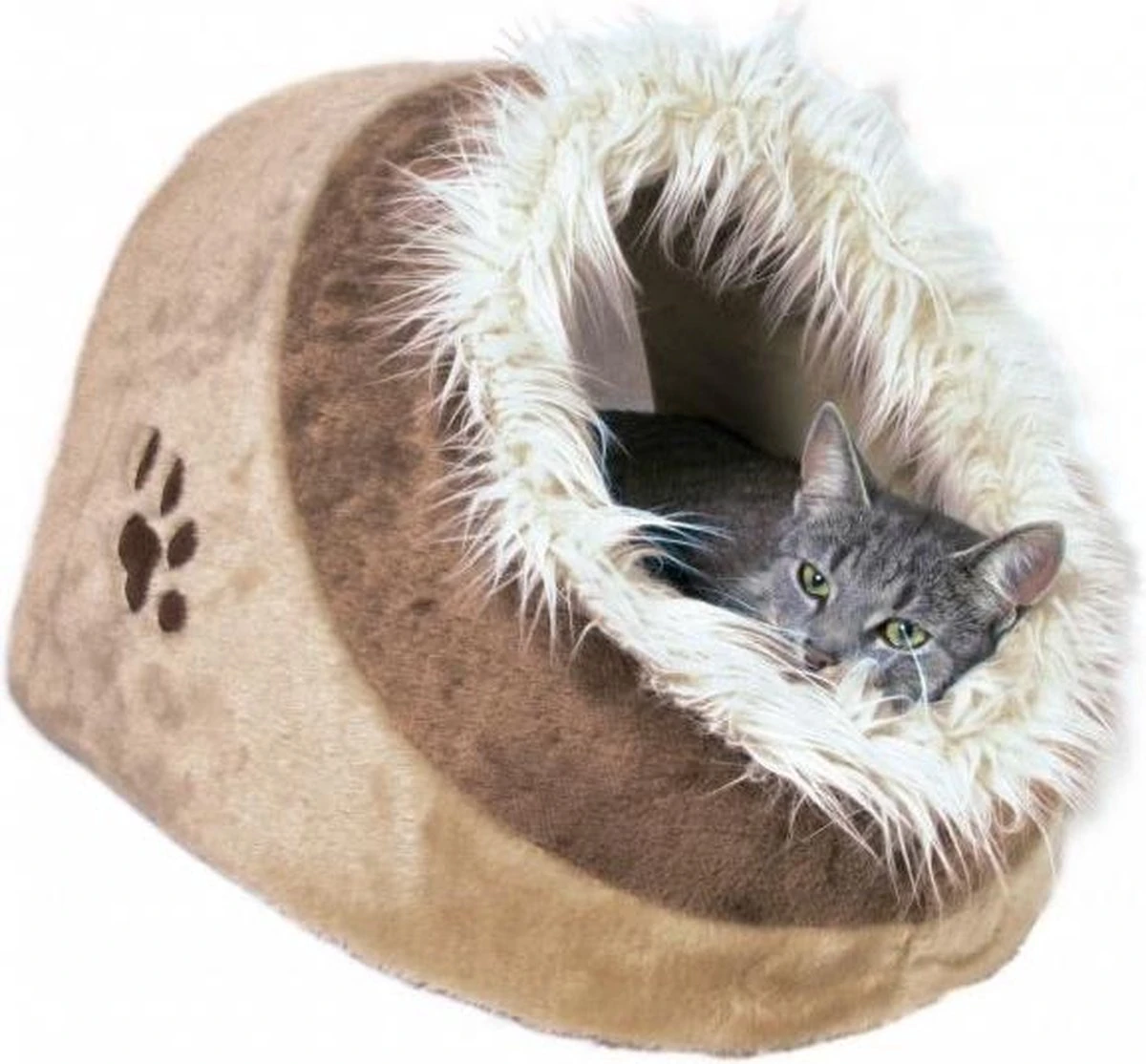Trixie Kattenmand Iglo Minou Beige / Bruin - 41X35X26 CM 3 Trixie Kattenmand Iglo Minou Beige / Bruin - 41X35X26 CM