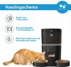 Pretty Paws QQ003 - Wifi Voermachine - Dubbele Voerbakjes - Zwart - Kat - 6L -Kattenbenodigdheden Winkel 1200x1124