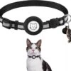 BJØRK Kattenhalsband Airtag - Reflecterend - Zwart - Verstelbaar - 20 Tot 30 Cm - Tracker- GPS - Geschikt Voor Apple AirTag - Kattenriem - Katten Accessoire - Halsband Kat Airtag