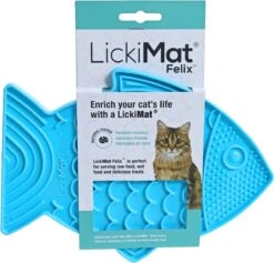 Lickimat Licki Mat Kat Likmat Felix Turquoise, 22 Cm.
