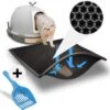 Tenify Kattenbakmat + Extra Kattenbak Schepje - 40 X 50 Cm - Waterdicht - Dubbele Laag - Honingraatstructuur - Uitloopmat - Mat -Kattenbenodigdheden Winkel 1200x1149 5