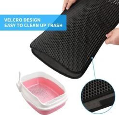 Nixnix - Kattenbakmat - 40 X 50 Cm - Waterdicht - Dubbele Laag - Honingraatstructuur - Uitloopmat - Placemat Kat - Schoonloopmat Kattenbak - Kattenbak Accessoires - Katten Grit Opvanger - Katten Mat -Kattenbenodigdheden Winkel 1200x1151 3