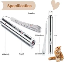 Laserpen - Kattenspeeltjes - Zaklamp - Kat - Laser - Kattenspeelgoed - RVS Opbergblikje -Kattenbenodigdheden Winkel 1200x1161 4