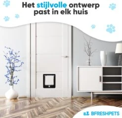 BFreshPets Kattenluik + Massageborstel - Met Tunnel - 4 Vergrendelingsstanden - Weersbestendig - Maat L - Zwart - 27 X 24 Cm 13 BFreshPets Kattenluik + Massageborstel - Met Tunnel - 4 Vergrendelingsstanden - Weersbestendig - Maat L - Zwart - 27 X 24 Cm -Kattenbenodigdheden Winkel 1200x1163 1