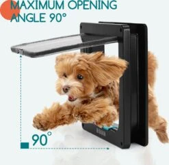 Nobleza Kattenluik Met Tunnel - 4 Vergrendelingsstanden - Weerbestendig - Binnen En Buiten - 28.5 X 25 Cm - Maat XL - Zwart -Kattenbenodigdheden Winkel 1200x1173 2