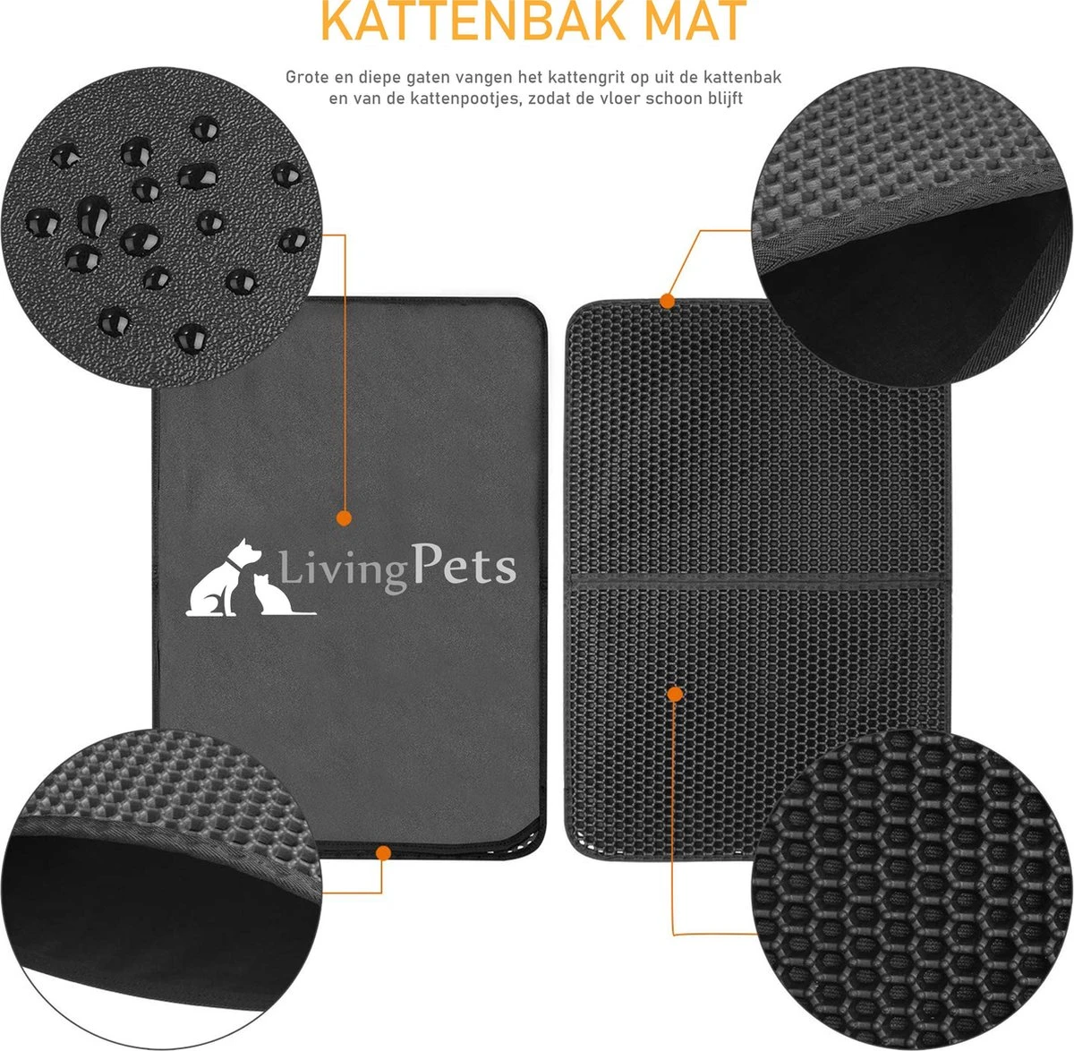 Lavida Home - Kattenbakmat - Grit Opvanger - 45 X 60 Cm - Dubbele Laag & Waterdicht - Katten Mat - Katten Mat Met Opvangruimte Voor Grit - Katten Mat - Kat Benodigdheden - Kitten - Gritmat Voor Poes - Grijs 7 Lavida Home - Kattenbakmat - Grit Opvanger - 45 X 60 Cm - Dubbele Laag & Waterdicht - Katten Mat - Katten Mat Met Opvangruimte Voor Grit - Katten Mat - Kat Benodigdheden - Kitten - Gritmat Voor Poes - Grijs - Afbeelding 5