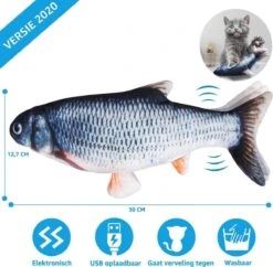 TwinQ Dansende Vis - Bewegende Vis Met Kattenkruid - Kattenspeeltjes - USB Oplaadbaar - Speelgoed Voor Katten - Incl. Kattenlampje -Kattenbenodigdheden Winkel 1200x1175 7