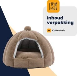 MIRO Katten Huis - Kattenhuizen - Kattenhok - Kattenmand - Dierenhuis - Extra Zacht - Bruin 21 MIRO Katten Huis - Kattenhuizen - Kattenhok - Kattenmand - Dierenhuis - Extra Zacht - Bruin -Kattenbenodigdheden Winkel 1200x1185 10