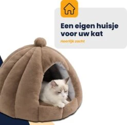 MIRO Katten Huis - Kattenhuizen - Kattenhok - Kattenmand - Dierenhuis - Extra Zacht - Bruin 20 MIRO Katten Huis - Kattenhuizen - Kattenhok - Kattenmand - Dierenhuis - Extra Zacht - Bruin -Kattenbenodigdheden Winkel 1200x1186 8