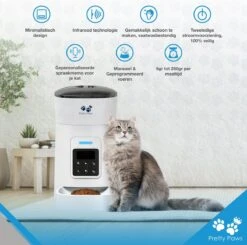 Pretty Paws PP002 Professionele Automatische Voerbak Kat- Stemrecorder - Voerautomaat - Katten Voerbak - Minimalistisch -Kattenbenodigdheden Winkel 1200x1190