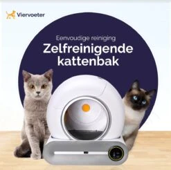Viervoeter™ Kattenbak Zelfreinigend – Automatische Kattenbak – Zelfreinigende Kattenbak – Anti-geur – 53x58x55cm – Bedienen Via App – 65 Liter -Kattenbenodigdheden Winkel 1200x1196 2
