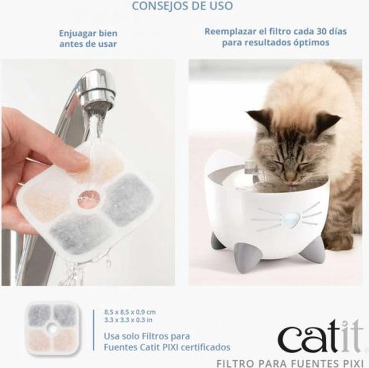 Catit Pixi Fountain Filter Cartridge - Kattendrinkbak - 6 Stuks 5 Catit Pixi Fountain Filter Cartridge - Kattendrinkbak - 6 Stuks - Afbeelding 3