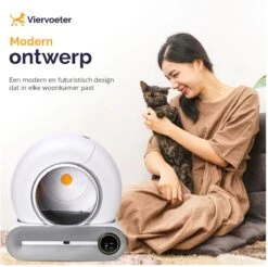Viervoeter™ Kattenbak Zelfreinigend – Automatische Kattenbak – Zelfreinigende Kattenbak – Anti-geur – 53x58x55cm – Bedienen Via App – 65 Liter -Kattenbenodigdheden Winkel 1200x1197 5