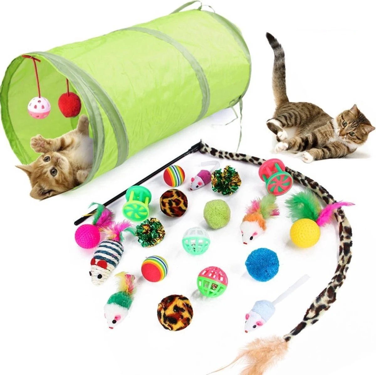 Micko - Kattenspeelgoed Set Van 21 Stuks - Katten Speelgoed - Kitten Speelgoed - Kattentunnel 3 Micko - Kattenspeelgoed Set Van 21 Stuks - Katten Speelgoed - Kitten Speelgoed - Kattentunnel