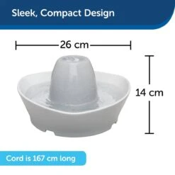 PetSafe® Streamside Ceramic Pet Fountain - Keramische Drinkfontein Voor Katten En Kleine Honden - Water Borrelt Zacht Over De Toren - Door Het Design Van Alle Kanten Bereikbaar - 1,8 Liter - PetSafe Streamside -Kattenbenodigdheden Winkel 1200x1200 111