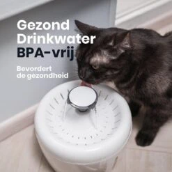 TrevoPet® Drinkfontein Kat - Waterfontein Kat - Kattenfontein - Fluisterstil - Drinkfontein - Drinkbak Kat - 2.5 Liter - Inclusief Filter - Wit -Kattenbenodigdheden Winkel 1200x1200 114