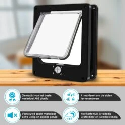 Gluxury Kattenluik Zwart Met Tunnel - 4 Vergrendelingsstanden - Weerbestendig - Binnen En Buiten - Maat L - Nederlandse Handleiding -Kattenbenodigdheden Winkel 1200x1200 217