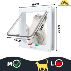 AnimalAesthetics® Kattenluik - Wit- M - Voor Middelgrote & Kleine Katten - Incl. Montageset En Handleiding -Kattenbenodigdheden Winkel 1200x1200 233