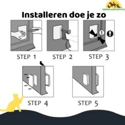 AnimalAesthetics® Kattenluik - Wit- M - Voor Middelgrote & Kleine Katten - Incl. Montageset En Handleiding -Kattenbenodigdheden Winkel 1200x1200 234