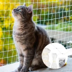 Kattennet Premium - 600 X 300 CM - Kattennet Voor Balkon - Transparant - Balkon Net - Makkelijk Te Monteren 15 Kattennet Premium - 600 X 300 CM - Kattennet Voor Balkon - Transparant - Balkon Net - Makkelijk Te Monteren -Kattenbenodigdheden Winkel 1200x1200 243